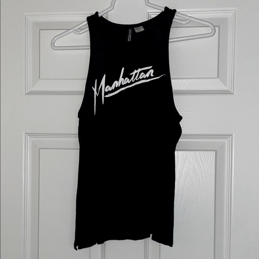 🖤 Black Side Slit Racerback ‘Manhattan’ Tank Top